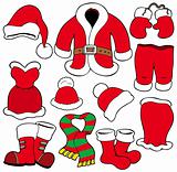 Various Santa Claus clothes