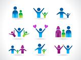 abstract people icon template