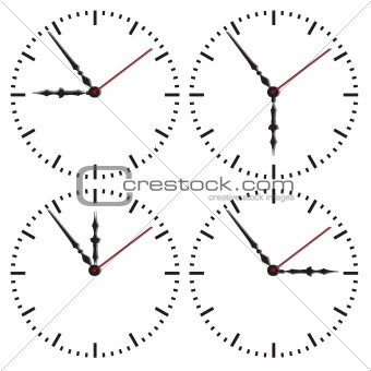 Dial of hours.Vector illustration