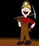 Underground Miner Cartoon Character