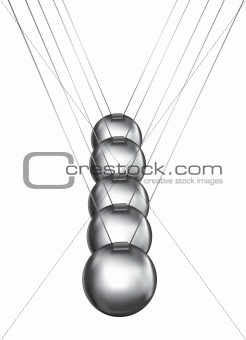 newtons cradle silver balls