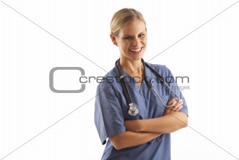 Portrait of young female nurse