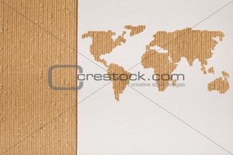 Cardboard background series - global shipping concept