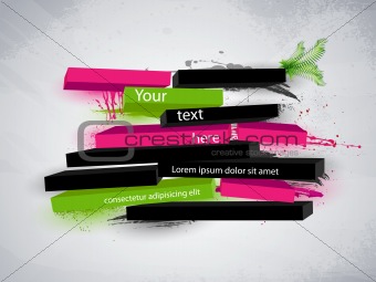 abstract vector graphic, banner in graffiti style