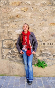 Outdoor portrait young woman