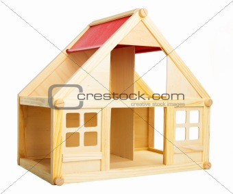 Toy house isolated on white 