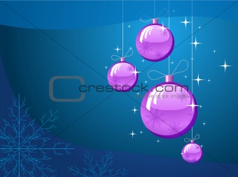 Blue  Christmas Background, Vector Illustration