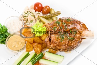 Tasty pork with vegetables