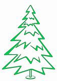 Christmas fir-tree, pictogram