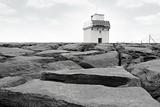 burren lighthouse on rocks