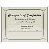 completion certificate