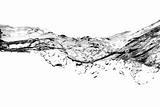 air bubbles in water - black and white