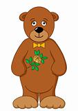 Teddy bear with flower