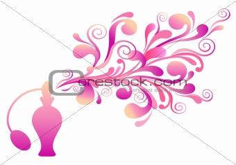 perfume bottle with floral scent