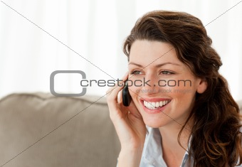 Beautiful woman speaking on the phone