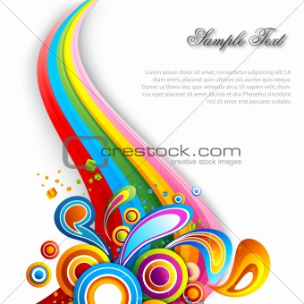 abstract vector background with colorful swirls