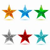 colorful vector stars