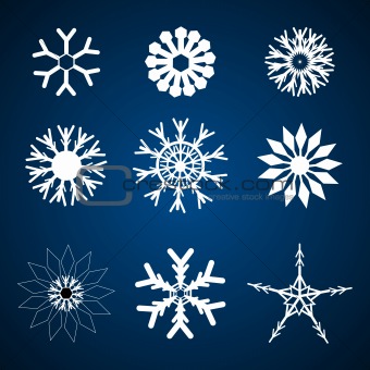 different snowflakes