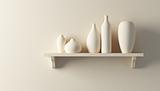 ceramics vases on the shelf