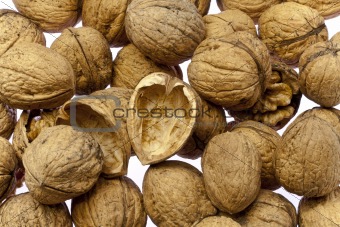 Walnuts as background texture