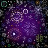 Black and violet effortless christmas pattern
