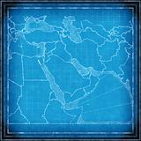 Middle East map blueprint