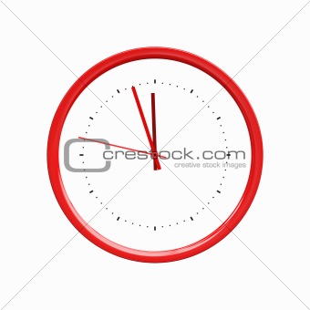 clock red