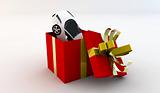 Open gift with a car