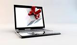 Laptop with gift