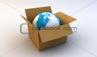 World in a cardboard box