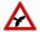 Bird swoop warning sign