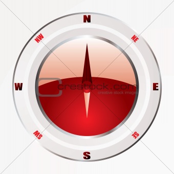 modern red compass