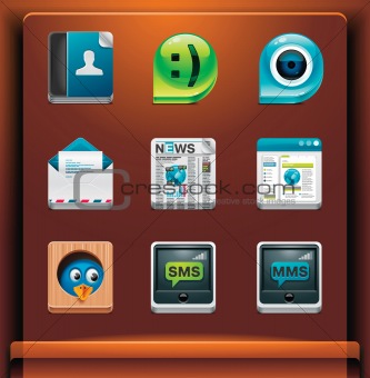 Communication and social networking icons