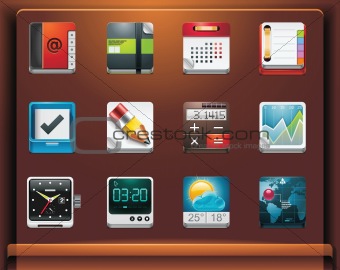 Mobile devices apps/services icons