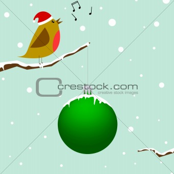 Singing christmas bird