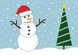 Snowman and Christmas Tree