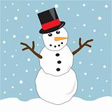 Snowman Wearing Top Hat