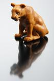 A plastic figurine of a lioness