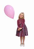 Girl with a pink balloon.