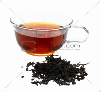 Black Tea in a glass cup