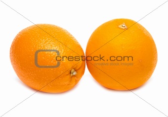 Orange on white background 