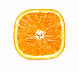 close-up view square slice of orange 