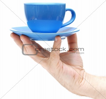 man hand hold coffee cup closeup 