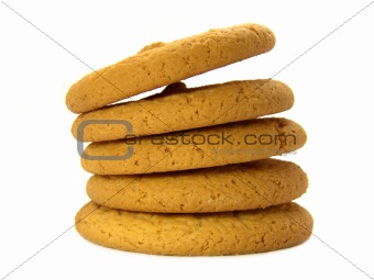 Delicious cookies isolated on a white background 