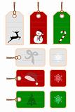 Christmas tags and labels