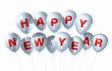 happy new year balloons