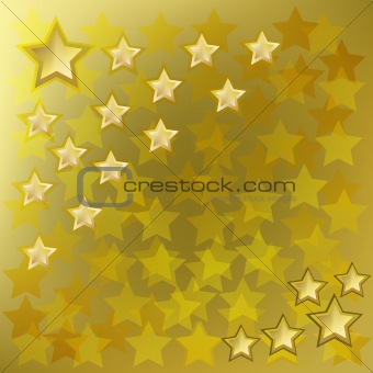abstract background with gold stars