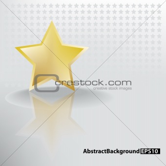 abstract background with golden star