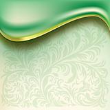 abstract background with green wave