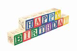 Alphabet Blocks - Happy Birthday